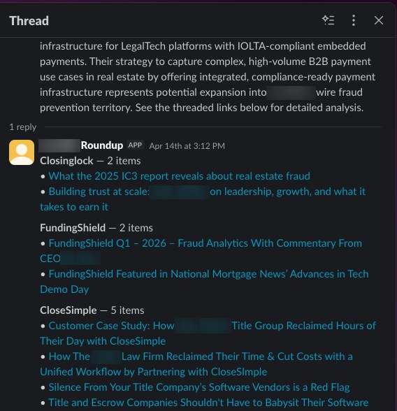 Threaded source links under the post